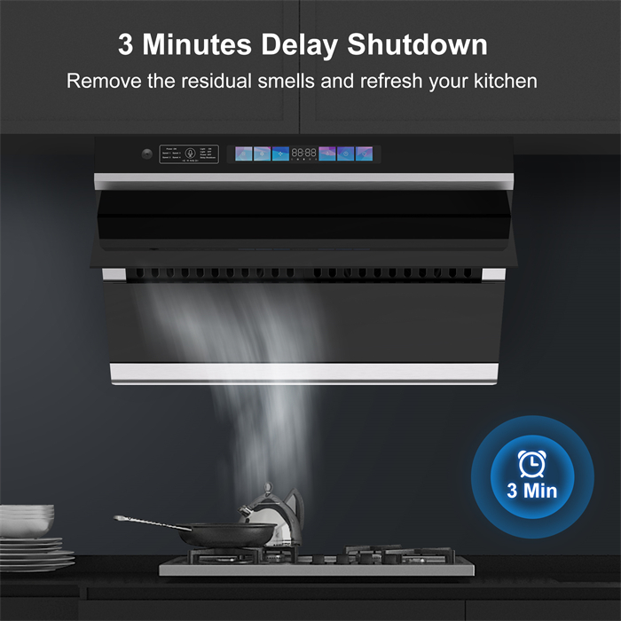 cooker hood with delay shutdown