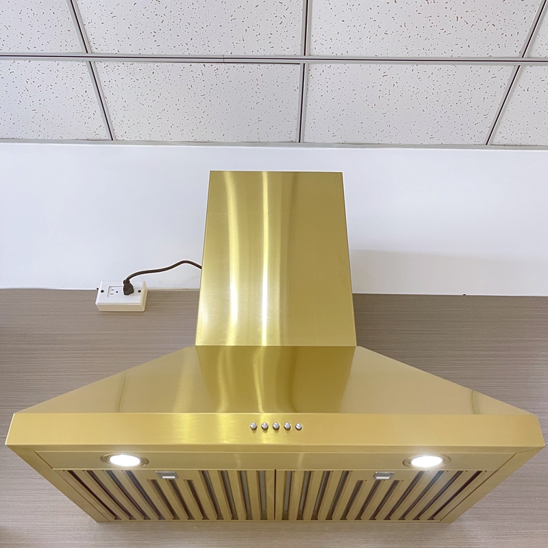 gold range hood