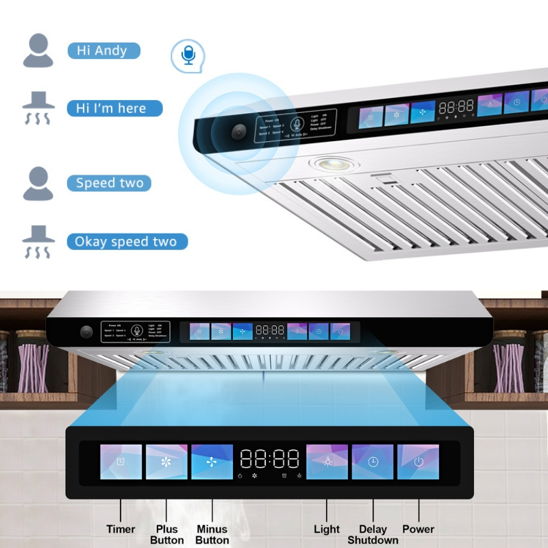 voice control smart range hood